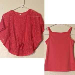 Girls Sz S (7) Beautees 2-piece Top & Camisole